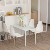 Esstisch Küchentisch großer Tisch, modernes Design, 120 cm x 60 cm x 75 cm, Weiß