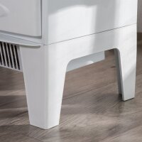 Elektrokamin mit Heizung, elektrischer Kamin mit LED Flammeneffekt, 900/1800 W Dekokamin, elektrisch Kaminfeuer Kaminofen, Weiß
