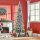 Künstlicher Weihnachtsbaum 225 cm Bleistift Kiefernbaum mit Schnee, 738 Spitzen für drinnen