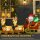 Aufblasbarer Weihnachtsmann mit Schlitten, 6 LED-Lichter, wasserdicht, 240 x 57 x 112 cm