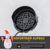 2,4 m aufblasbarer Schneemann mit rotierender Beleuchtung Weihnachtsdeko  für den Innen- und Außenbereich Garten Rasendekoration Party Weiß+Rot 180 x 100 x 240 cm