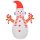 2,4 m aufblasbarer Schneemann mit rotierender Beleuchtung Weihnachtsdeko  für den Innen- und Außenbereich Garten Rasendekoration Party Weiß+Rot 180 x 100 x 240 cm
