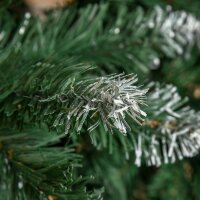 Künstlicher Weihnachtsbaum 180 cm Kieferbaum künstlich mit 59 Zapfen, Schnee, 1111 Spitzen für drinnen