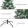 Künstlicher Weihnachtsbaum 180 cm Kieferbaum künstlich mit 59 Zapfen, Schnee, 1111 Spitzen für drinnen