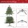 Künstlicher Weihnachtsbaum 150 cm Tannenbaum künstlich mit 444 Spitzen, 3 verschiedenen Blätterformen flammhemmend Christbaum mit Metallständer für drinnen