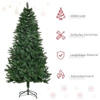 Künstlicher Weihnachtsbaum 180 cm Kieferbaum künstlich mit 724 Zweigen Metallständer für drinnen