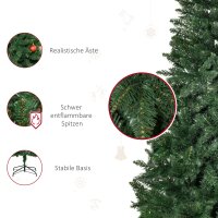 Künstlicher Weihnachtsbaum 180 cm Kieferbaum künstlich mit 724 Zweigen Metallständer für drinnen
