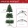 Künstlicher Weihnachtsbaum 180 cm Kieferbaum künstlich mit 724 Zweigen Metallständer für drinnen
