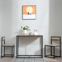 Esstisch-Set mit 2 Stühlen, Kompaktes Set aus Tisch...