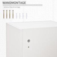 Medizinschrank Arzneischrank Wandschrank Hängeschrank mit verstellbarer Ablage Erste-Hilfe-Kreuz abschließbar für Badezimmer Küche Flur Weiß 30x20x70 cm