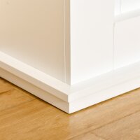 Elektrischer Kamin, 3D LED-Flammen, Fernbedienung, Timer, MDF, Weiß