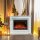 Elektrischer Kamin, 3D LED-Flammen, Fernbedienung, Timer, MDF, Weiß