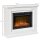 Elektrischer Kamin, 3D LED-Flammen, Fernbedienung, Timer, MDF, Weiß