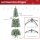 Künstlicher Weihnachtsbaum, 630 Zweige, 37 Zapfen, verschneite Spitzen, feuerfest, 180 cm