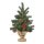 Mini-Weihnachtsbaum Weihnachtsdekoration, inkl. Schmuck, rote Beeren, 50 cm hoch, inkl. Zementsockel, Grün + Mehrfarbig