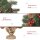 Mini-Weihnachtsbaum Weihnachtsdekoration, inkl. Schmuck, rote Beeren, 50 cm hoch, inkl. Zementsockel, Grün + Mehrfarbig
