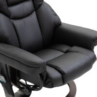 Relaxsessel mit Massagefunktion Fußhocker Liegefunktion Kunstleder 79 x 82 x 101 cm