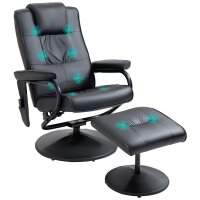 Massagesessel mit Hocker, Drehbares Relaxsessel mit...