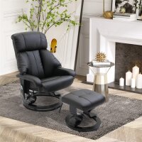 Massagesessel mit Fußhocker, 10 Vibrationspunkte,...