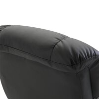 Massagesessel mit Fußhocker, 10 Vibrationspunkte, 145° verstellbare Rückenlehne, Schwarz