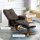 Relaxsessel mit Liegefunktion Massagesessel mit Fußhocker Fernsehsessel TV Sessel 145°-Neigung Liegesessel Ergonomischer Stuhl mit 10 Vibrationpunkte Kunstleder Braun 80 x 86 x 99 cm