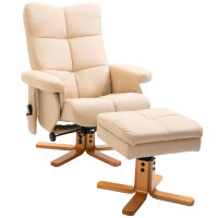 Relaxsessel Massagesessel mit Fußhocker Stauraum...