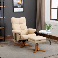Relaxsessel Massagesessel mit Fußhocker Stauraum...