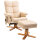 Relaxsessel Massagesessel mit Fußhocker Stauraum Liegefunktion Fernsehsessel mit Massagefunktion TV Sessel 145°-Neigung Polyester Cremeweiß 80 x 86 x 99 cm