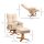 Relaxsessel Massagesessel mit Fußhocker Stauraum Liegefunktion Fernsehsessel mit Massagefunktion TV Sessel 145°-Neigung Polyester Cremeweiß 80 x 86 x 99 cm
