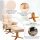 Relaxsessel Massagesessel mit Fußhocker Stauraum Liegefunktion Fernsehsessel mit Massagefunktion TV Sessel 145°-Neigung Polyester Cremeweiß 80 x 86 x 99 cm