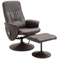 Relaxsessel mit Hocker, drehbarer Fernsehsessel mit 10...