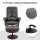 Relaxsessel mit Hocker, drehbarer Fernsehsessel mit 10 Massagepunkte, Liegefunktion, Massagesessel mit Fernbedienung, Seitentasche, TV-Sessel, Kunstleder, Braun
