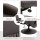 Relaxsessel mit Hocker, drehbarer Fernsehsessel mit 10 Massagepunkte, Liegefunktion, Massagesessel mit Fernbedienung, Seitentasche, TV-Sessel, Kunstleder, Braun