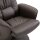 Relaxsessel mit Hocker, drehbarer Fernsehsessel mit 10 Massagepunkte, Liegefunktion, Massagesessel mit Fernbedienung, Seitentasche, TV-Sessel, Kunstleder, Braun