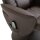 Relaxsessel mit Hocker, drehbarer Fernsehsessel mit 10 Massagepunkte, Liegefunktion, Massagesessel mit Fernbedienung, Seitentasche, TV-Sessel, Kunstleder, Braun