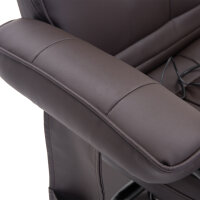 Massagesessel Relaxsessel, inkl. Fußhocker, 10 Vibrationspunkte, 1 Fernbedienung; 77 cm x 84 cm x 95 cm, Braun