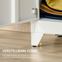 Aktenschrank Metallschrank Mehrzweckschrank mit magnetischer Lamellen-Doppeltür 75 x 33 x 110 cm Weiß