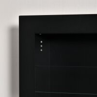 Ethanol-Kamin Bio-Ethanol-Brenner 3 Brennboxen 1L 3 Std. Brenndauer 2000W kein Rauch wandmontiert Stahl gehärtetes Glas Schwarz 120 x 15 x 40 cm