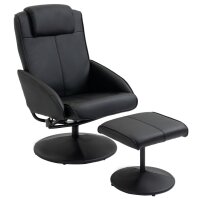 Relaxsessel mit Fußhocker, Kunstleder-Bezug,...