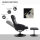Relaxsessel mit Fußhocker, Kunstleder-Bezug, neigbar, ergonomisches Design, Schwarz