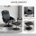 Relaxsessel mit Fußhocker, Kunstleder-Bezug, neigbar, ergonomisches Design, Schwarz