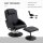 Relaxsessel mit Fußhocker, Kunstleder-Bezug, neigbar, ergonomisches Design, Schwarz