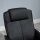 Relaxsessel mit Fußhocker, Kunstleder-Bezug, neigbar, ergonomisches Design, Schwarz