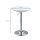 Bartisch moderner Esstisch höhenverstellbarer Bistrotisch Stehtisch Tresentisch Schreibtisch rund Metall ABS-Lackierung Weiß Ø61 x 76-97 cm
