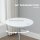 Bartisch moderner Esstisch höhenverstellbarer Bistrotisch Stehtisch Tresentisch Schreibtisch rund Metall ABS-Lackierung Weiß Ø61 x 76-97 cm