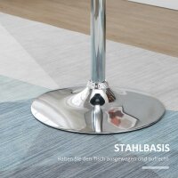 Bartisch modern rund Esstisch 360° Drehtisch höhenverstellbarer Bistrotisch Stehtisch Küchentisch Stahl Schwarz Ø61 x 70-90 cm
