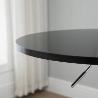 Bartisch modern rund Esstisch 360° Drehtisch höhenverstellbarer Bistrotisch Stehtisch Küchentisch Stahl Schwarz Ø61 x 70-90 cm