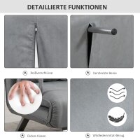 Schlafsofa, Doppelsofa, Gästebett, inklusive 2 Kissen, Grau