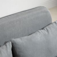 Schlafsofa, Doppelsofa, Gästebett, inklusive 2 Kissen, Grau