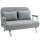 Schlafsofa, Doppelsofa, Gästebett, inklusive 2 Kissen, Grau